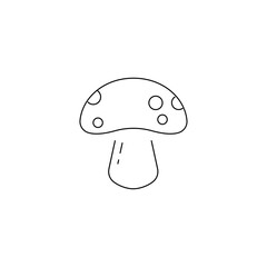 Mushroom line icon. Drug icon. Vector illustration