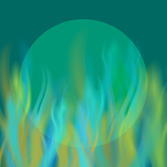 abstract green fire style vector background