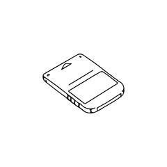 vector illustration of memory card 