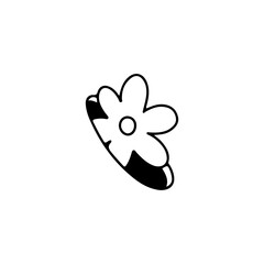 vector illustration of a flower with a hole concept