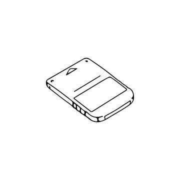 vector illustration of memory card 