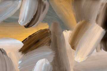 Golden brown gray acrylic painting texture. Hand painted background