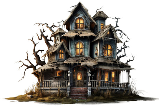 Haunted house. isolated object, transparent background