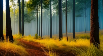 Dark forest, AI generated illustration
