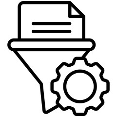 data filtering icon, are often used in design, websites, or applications, banner, flyer to convey specific concepts related to data management and security.