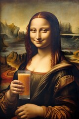 Viral Humor: The Internet's Favorite Mona Lisa Beer Meme, generative ai