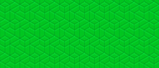 Vector seamless cubic hexagon pattern. Abstract geometric low poly background. Stylish grid texture.