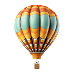 Hot air balloon . isolated object, transparent background