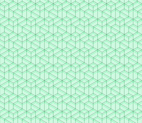 Vector seamless cubic hexagon pattern. Abstract geometric low poly background. Stylish grid texture.