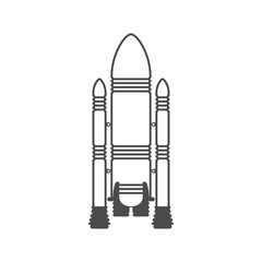 Space rocket icon in simple style. Space travel concept. Vector EPS 10.