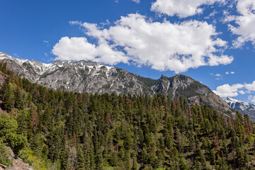 Obraz premium Sunny high angle view of the Ouray town