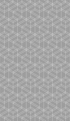 Vector seamless cubic hexagon pattern. Abstract geometric low poly background. Stylish grid texture.