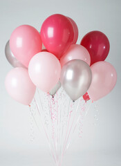 Balloons on a gray background