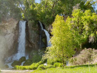 Sunny view of the landscape of the Rifle Falls