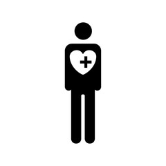 ISO 7001 AC 012: Priority access for people with internal medical conditions