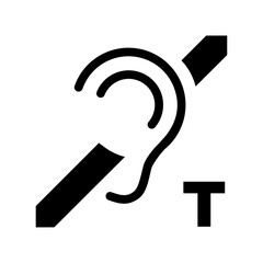 ISO 7001 AC 015: Loop for the hearing impaired