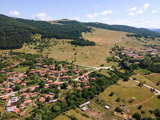 Fototapeta na wymiar Aerial view of village of Zheravna, Bulgaria