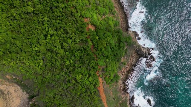 Bird's eye perspective: Punta Cometa from Above in Mazunte, Oaxaca, Mexico