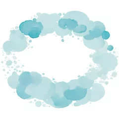 Fototapete Rund  background with pastel round spots watercolor graphics © Joanna Redesiuk