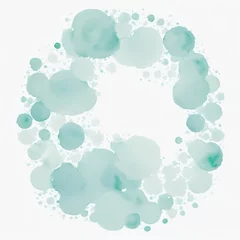 Foto op Canvas  background with pastel round spots watercolor graphics © Joanna Redesiuk