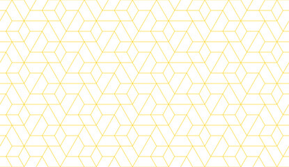 Fototapeta premium Vector seamless linear pattern with rhombuses. Abstract geometric low poly background. Stylish hexagon grid texture.