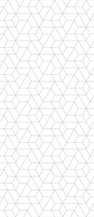 Vector seamless linear pattern with rhombuses. Abstract geometric low poly background. Stylish hexagon grid texture.