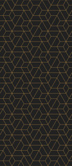 Vector seamless linear pattern with rhombuses. Abstract geometric low poly background. Stylish hexagon grid texture.