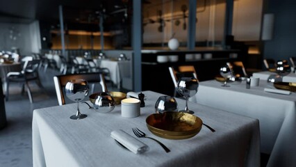 An empty upscale dining establishment