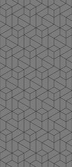 Vector seamless cubic hexagon pattern. Abstract geometric low poly background. Stylish grid texture.