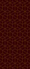 Obraz premium Vector seamless cubic hexagon pattern. Abstract geometric low poly background. Stylish grid texture.