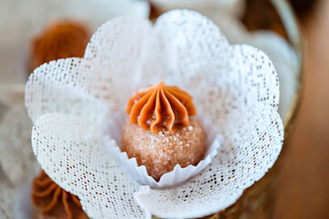 a churros brigadeiro with dulce de leche