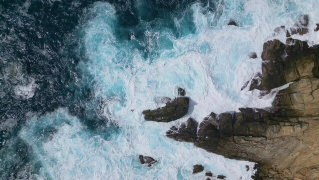 Powerful Waves on the Cliffs of Punta Cometa, Oaxaca, Mexico