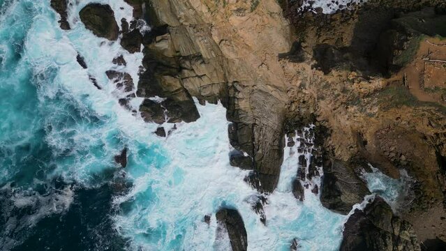 Powerful Waves on the Cliffs of Punta Cometa, Oaxaca, Mexico