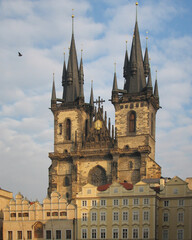 Gothic Church of Our Lady before Týn in Old Town of Prague, Czech Republic, January 2008