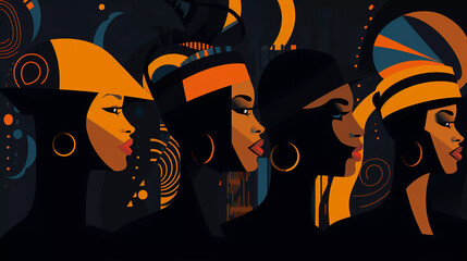 Black pride illustration celebrating Black History Month black rights and equality black history month banner wallpaper desktop