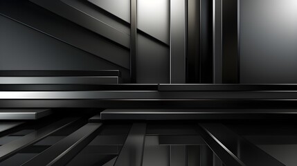Obraz premium Dimensional Elegance - Monochromatic Tech Graphic Background