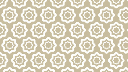 Seamless damask pattern in white and gold colors Background texture For fabric, background, surface design, packaging. Vector illustration