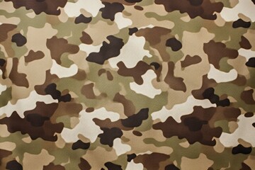 Fototapeta premium Cammo brown background. Military camouflage texture generative by AI