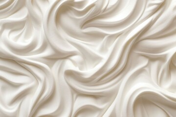 Silk fabric background. Soft creamy fashion material wavy texture. Generative AI curve abstract pattern