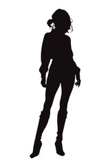 silhouette of a girl