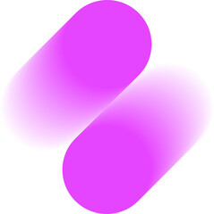 Colorful 3D Abstract Gradient Ramp Shape Illustration Isolated on a Transparent Background