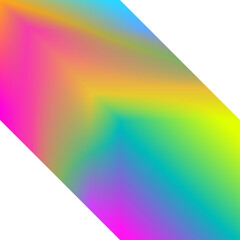 Colorful 3D Abstract Gradient Ramp Shape Illustration Isolated on a Transparent Background