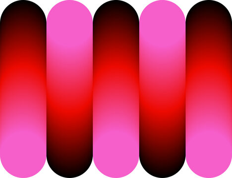 Colorful 3D Abstract Gradient Ramp Shape Illustration Isolated on a Transparent Background