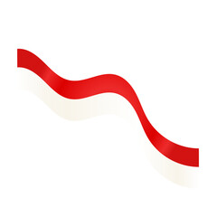 Indonesia Flag Ribbon Gradient