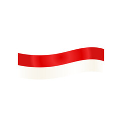 Indonesia Flag Ribbon Gradient