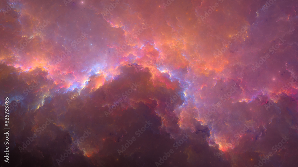 Wall mural vibrancy array nebula - colorful sci-fi nebula good for gaming and science fiction related content.