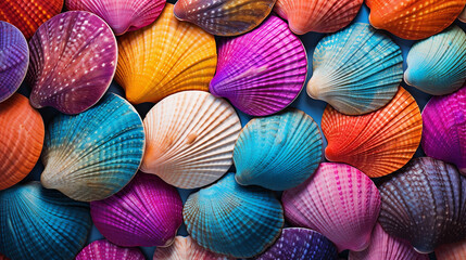Fototapeta na wymiar close-up of a vibrant seashell pattern