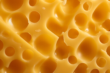hard cheese with holes, food texture, macro shot, header, tasty details, super close-up, caf? print, food photography - 625734574