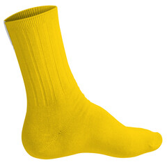 Make your design and logo more real with this Perfect Sock Mockup In Golden Kiwi Color..