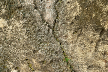Closeup view of rock on the cliff face